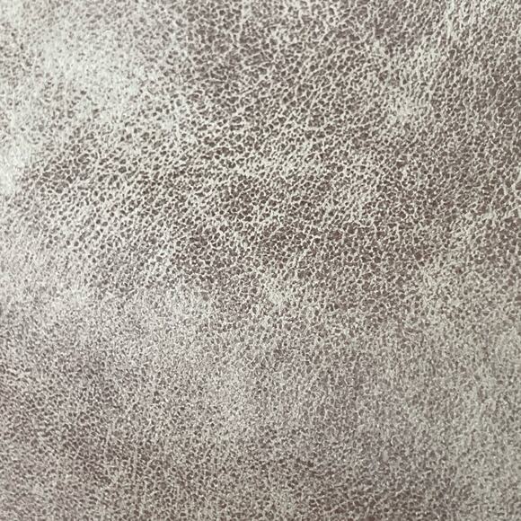 LAVANDER BROWN - NWOT faux leather moto biker jacket crackled gray size SMALL - Picture 11 of 15